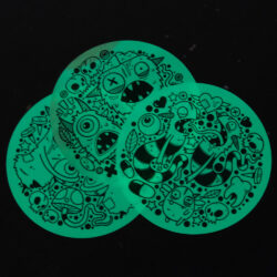 Glow in the Dark Vinyl Sticker Pack of 3